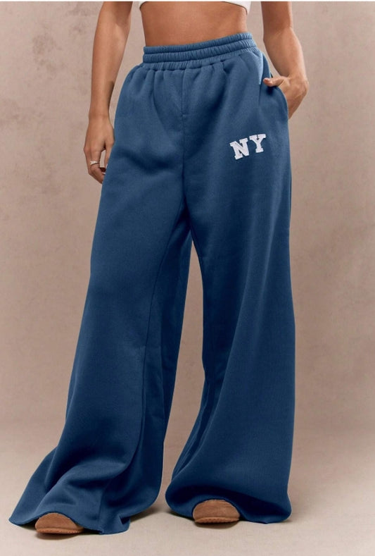 WOMANS MISSGUIDED "NY" Wide Leg Sweatpants